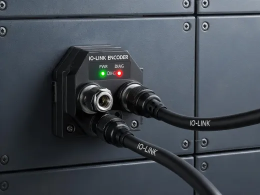 Encoder and sensor wiring on automation panel